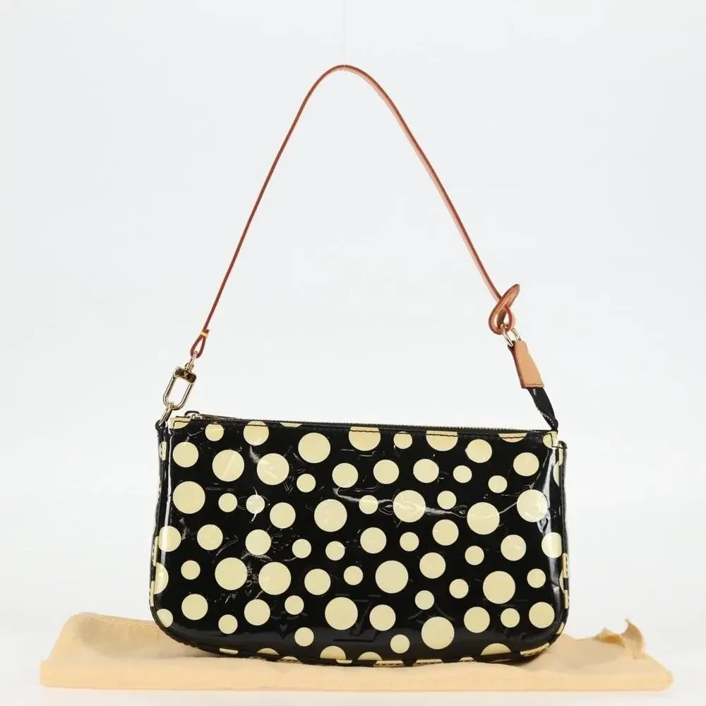 Louis Vuitton Monogram Vernis Yayoi Kusama Pochette Accessoires Pouch Black